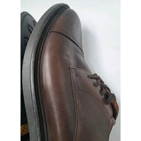 Polo Ralph Lauren Asher Captoe Oxfords Dress Shoes Mens Size 9D Brown Leather